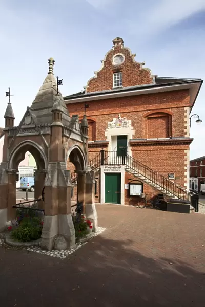 Market Cross and Shire Hall on Market Hill, Woodbridge, Suffolk, England, United Kingdom, Europe