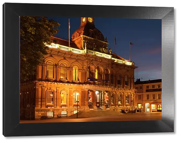 The Town Hall at dusk, Ipswich, Suffolk, England, United Kingdom, Europe