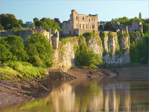 Chepstow Castle and the River Wye, Gwent, Wales, United Kingdom, Europe