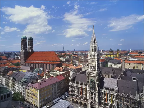 Elevated View of Frauenkirche, Munich, Germany