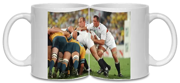 Lawrence Dallaglio and Richard Hill during the 2003 World Cup Final
