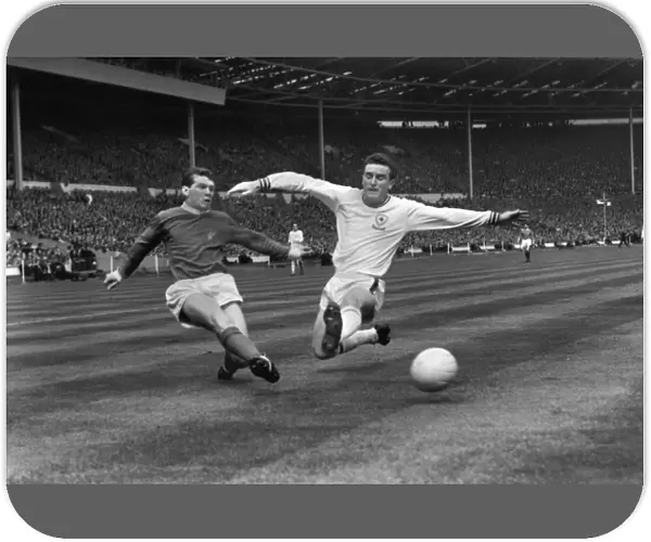 Johnny Giles and Richie Norman during the 1963 FA Cup Final