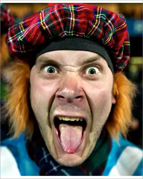 A Scotland fan at the 2011 Rugby World Cup
