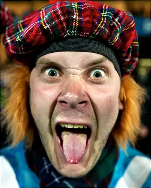 A Scotland fan at the 2011 Rugby World Cup