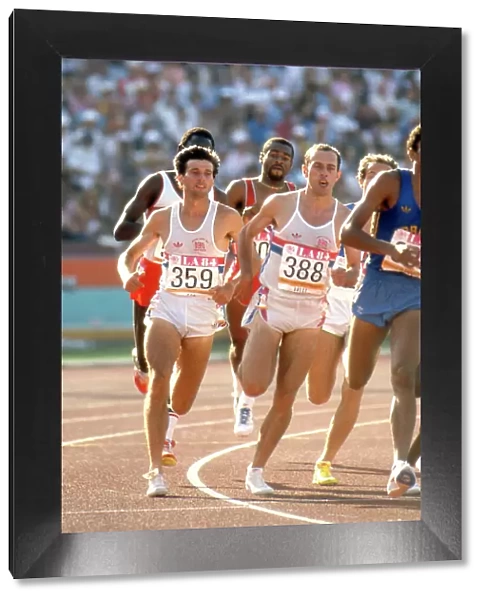 Seb Coe and Steve Ovett during the 800m final at the 1984 Los Angeles Olympics