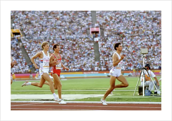 Seb Coe leads the way in the 1984 1500m Olympic final