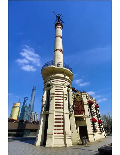 Gutzlaff Signal Tower on the Bund, Shanghai, China