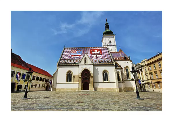 St. Marks Church in St. Marks Square in Zagreb, Croatia