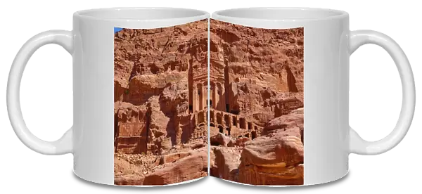 The Urn Tomb of the Royal Tombs in the rock city of Petra, Jordan