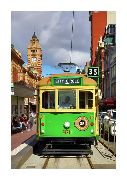 City Circle tram in Flinders Street, Melbourne, Victoria, Australia