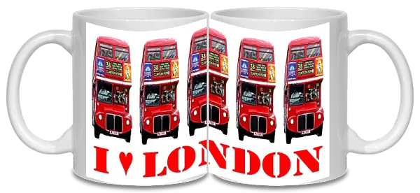Souvenir I love London Red Double-Decker Routemaster Bus