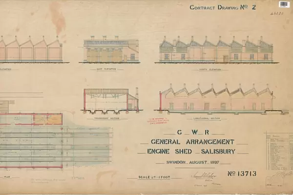 GWR General Arrangement Engine Shed Salisbury