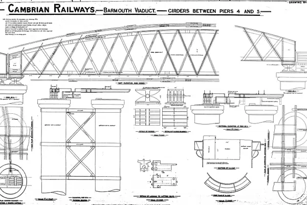 Cambrian Railways - Barmouth Viaduct - Girders between Pier 4 and 5 [N. D]