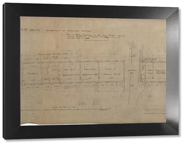 L&NWR Crewe Enlargement of Passenger Station - Plan of Station Buildings [1905]