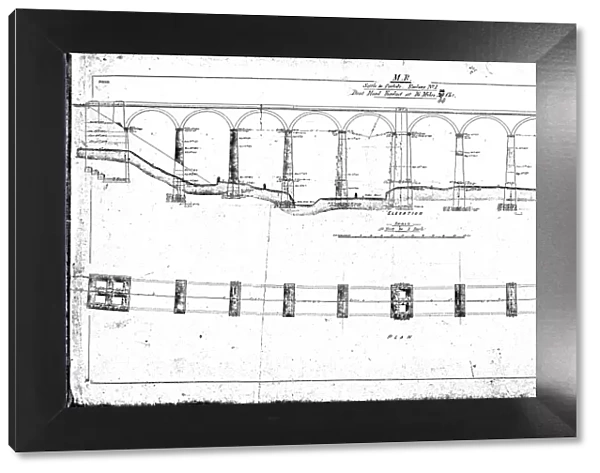 M. R Settle to Carlisle Railway No. 1 Dent Head Viaduct at 16m 44chs [c1872]