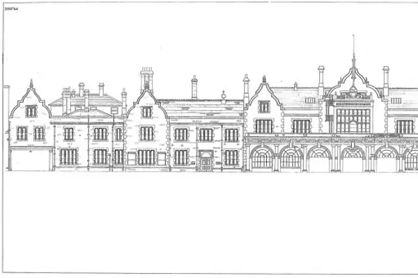 Stoke-on-Trent Station Frontage - Existing Elevation [1965]