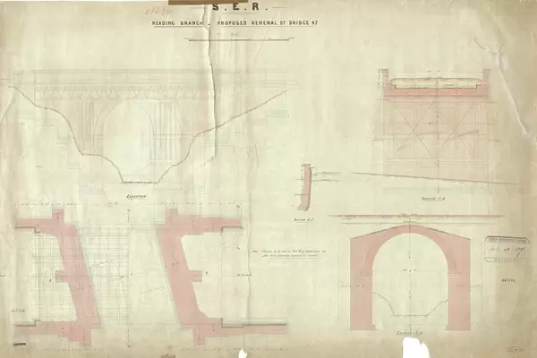 S. E. R. Reading Branch - Proposed Renewal of Bridge 47 [1880]