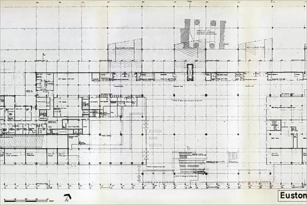 Euston Station. British Railways. Concourse Level Plan. c1964
