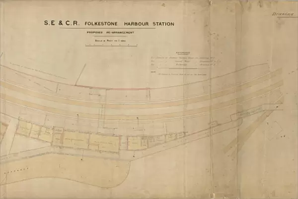 S. E. and S. R. Folkestone Harbour Station Proposed Re-arrangement, Drawing No. 1 [ND]