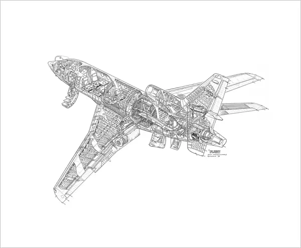 Dassault Falcon 50 Cutaway Drawing