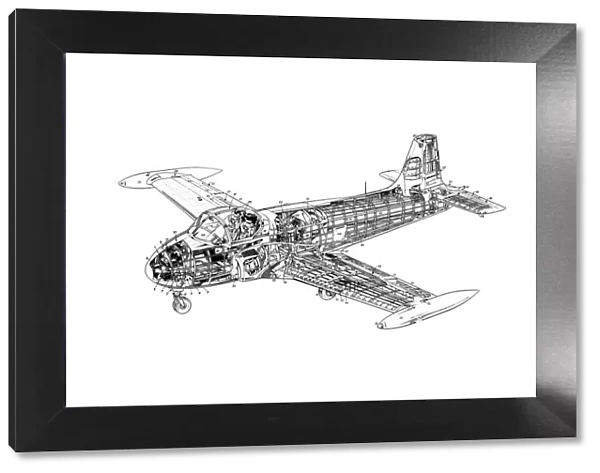 BAC Jet Provost T3 Cutaway Drawing