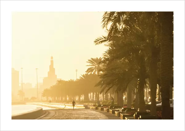 Promenade at sunrise, Doha, Qatar