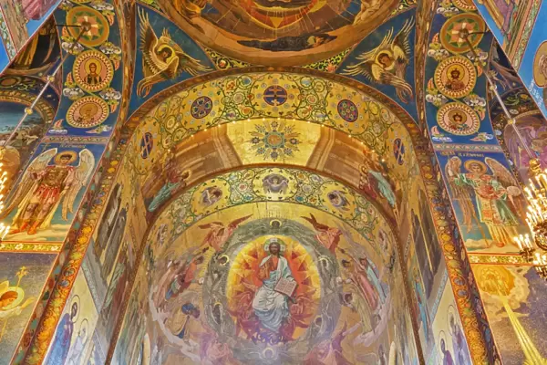 Interior of the Church of the Savior on Blood, Saint Petersburg, Russia