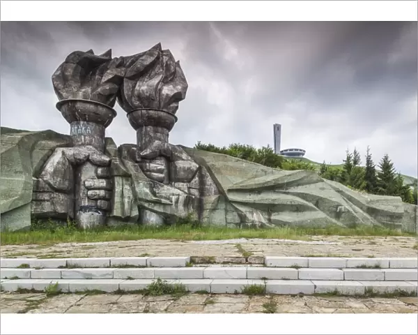 Bulgaria, Central Mountains, Shipka, Shipka Pass, ruins of the Soviet-era Buzludzha Monument