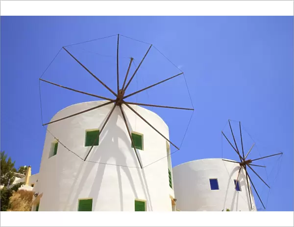 Windmills Converted For Accommodation, Leros, Dodecanese, Greek Islands, Greece, Europe