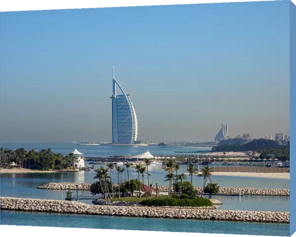 View towards Burj Al Arab Luxury Hotel, Dubai, United Arab Emirates
