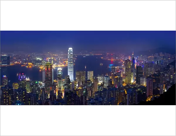 Skyline of Hong Kong from Victoria Peak, Hong Kong, China
