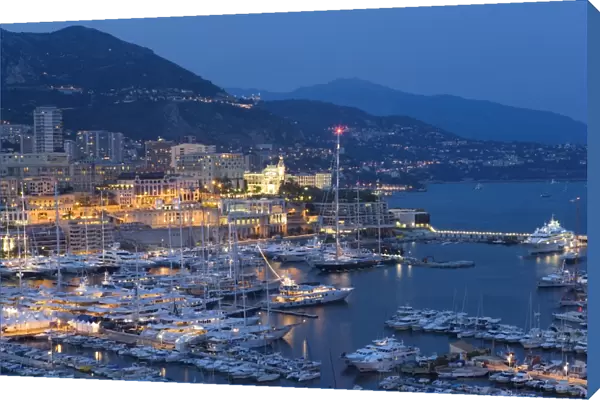 Harbour at dusk, Monte Carlo, Monaco