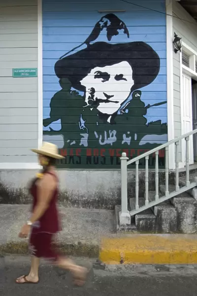 Nicaragua, San Juan Del Sur, Augusto Sandino Portrait