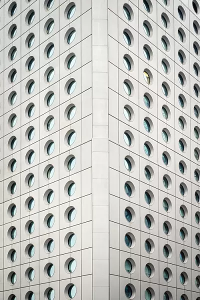 Circular windows, exterior of Jardine House, formerly known as Connaught Centre, Central