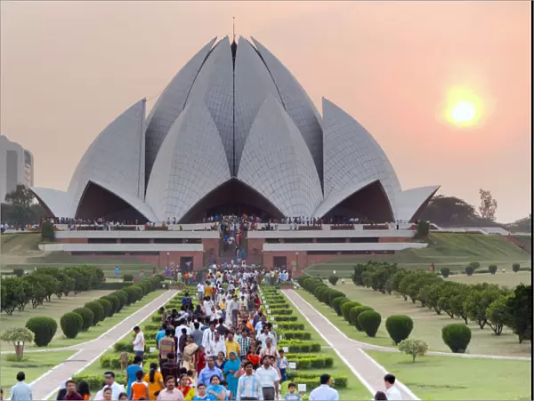 India, Delhi, Lotus Temple, the Baha i House of Worship, popularly known as the