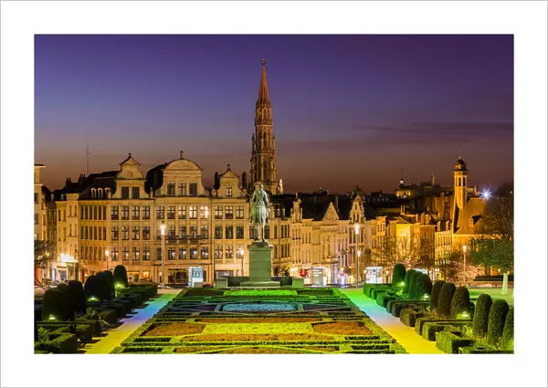 City center skyline from Mont Des Arts, Brussels, Belgium