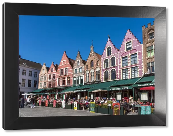 Markt or Market Square, Bruges, West Flanders, Belgium
