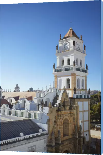 View of Cathedral, Sucre (UNESCO World Heritage Site), Bolivia