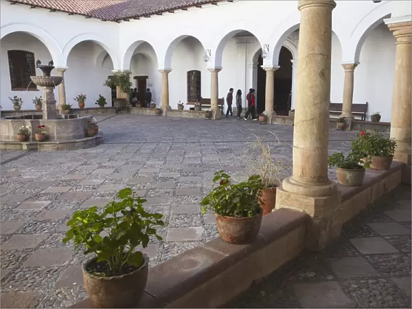 Courtyard in Casa de la Libertad (House of Freedom), Sucre (UNESCO World Heritage Site)