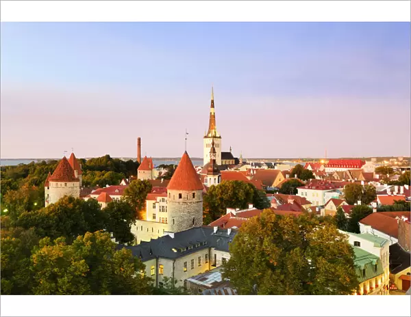 Old Town view from Toompea Hill, a Unesco World Heritage Site. Tallinn, Estonia