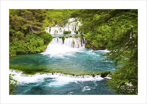 Croatia, Dalmatia, Sibenik, Krka, Krka National Park, Skradinski Buk waterfalls