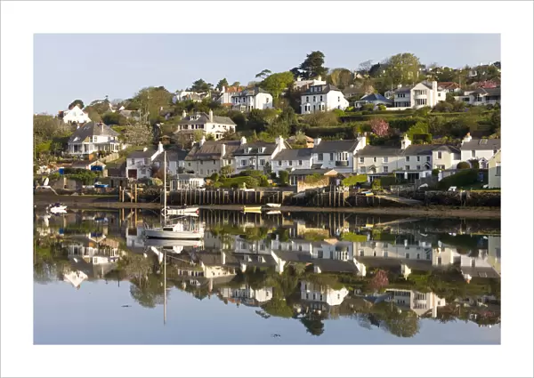 The picturesque South Hams village of Newton Ferrers, viewed from across the River