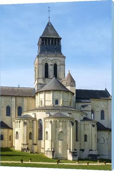 Rear view exterior of Fontevraud Abbey, Fontevraud l Abbaye, Maine-et-Loire