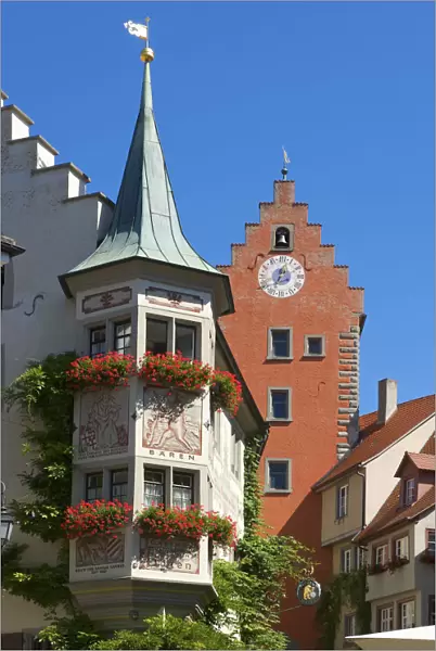 Old town of Meersburg, Lake Constance, Baden-Wuerttemberg, Germany