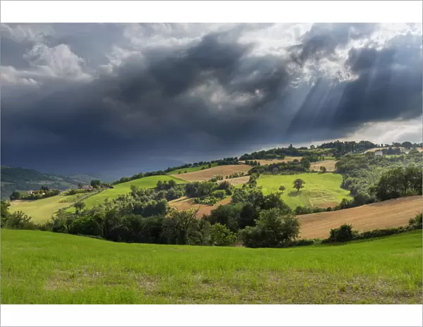 Italy, Marche. Macerata district. Countryside