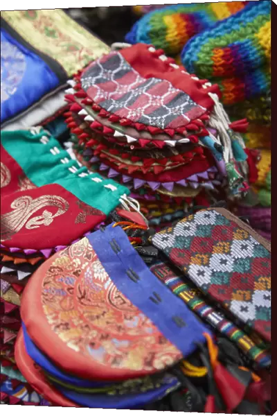 Colourful souvenir purses, Bhaktapur (UNESCO World Heritage Site), Kathmandu Valley