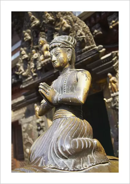 Statue at Golden Temple, Patan (UNESCO World Heritage Site), Kathmandu, Nepal