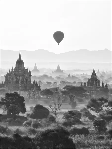 Bagan at sunrise, Mandalay, Burma (Myanmar)