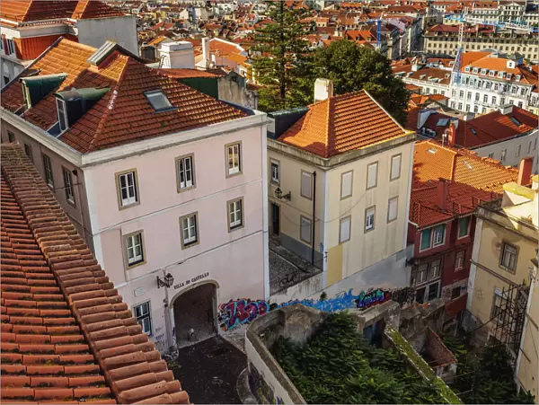 Portugal, Lisbon, Alfama Neighbourhood viewed from the Sao Jorge Castle