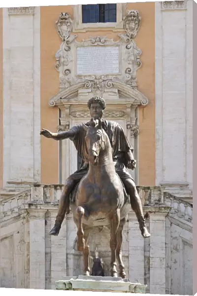 Equestrian Statue of Marcus Aurelius at the Capitoline Hill. Rome, Italy